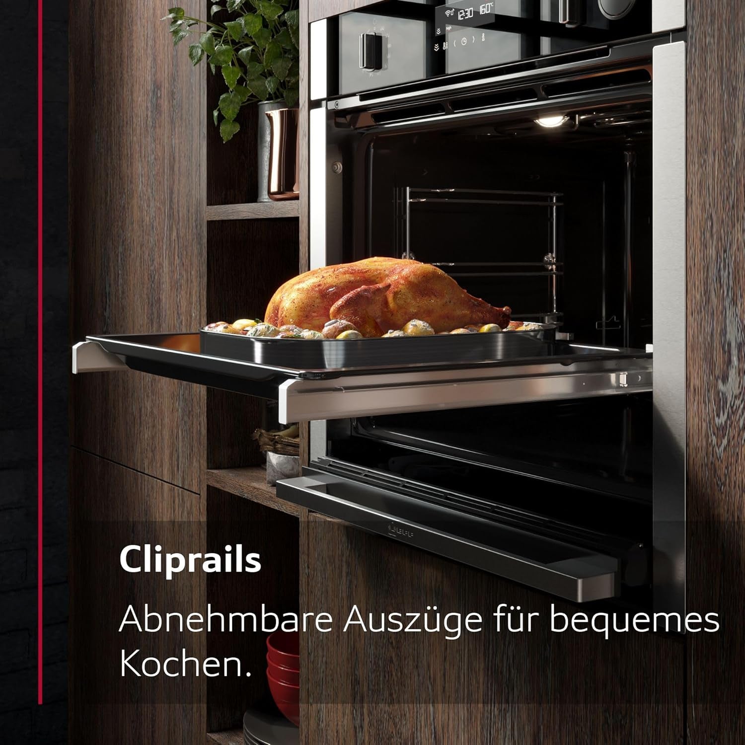 NEFF N 30 B2CCJ7HK0 Einbaubackofen, 59,5 Cm Breit, 71 L, Pyrolyse-Selbstreinigung, Mit Teleskopauszug, Mit Stoppfunktion, Circotherm, Schwarz