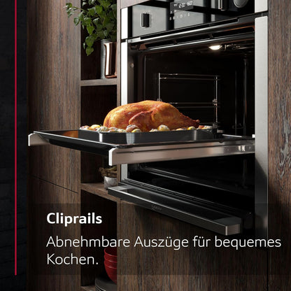 NEFF N 30 B2CCJ7HK0 Einbaubackofen, 59,5 Cm Breit, 71 L, Pyrolyse-Selbstreinigung, Mit Teleskopauszug, Mit Stoppfunktion, Circotherm, Schwarz