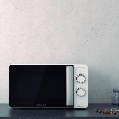 Micro-Ondes Proclean 3010. Capacité De 20 L, Revêtement Ready2Clean, 700 W De Puissance, 6 Niveaux De Fonctionnement, Minuterie 30 Minutes, Mode Décongeler, Finition En Blanc.