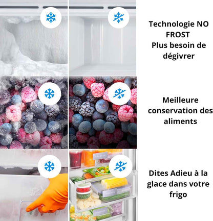Réfrigérateur Combiné Congélateur Bas 323L GCB323NFDX - No Frost - Dark Inox