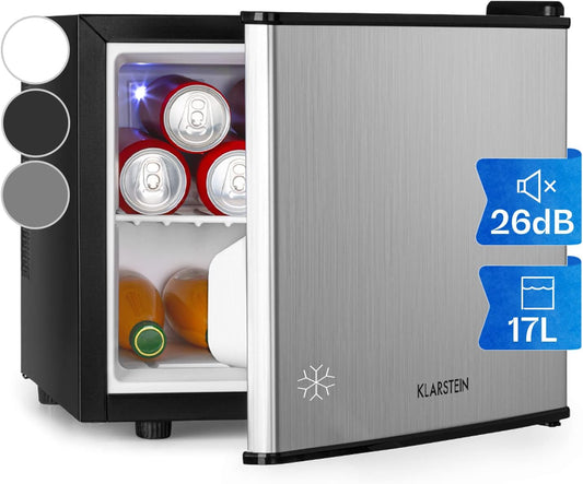 Mini Frigo De Chambre Pour Boissons, Silencieux, Mini Bar Intérieur, Bières, Vins, Petit Refrigerateur Camping, 3 Niveaux De Refroidissement, Frigo Cosmetique, 0-15°C, 17L