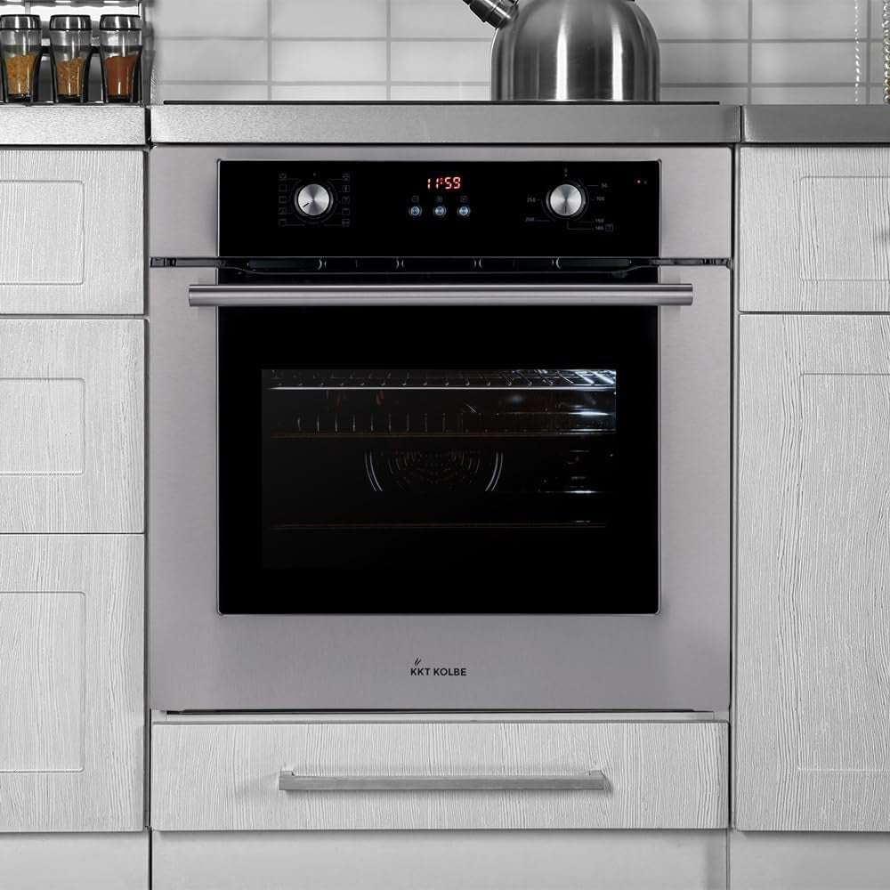 Four Encastrable 60 Cm | 70L | 3Kw | Air Chaud | Tiroirs Télescopiques | Timer Automatique | Double Vitrage D'Isolation Thermique | BO8810SS
