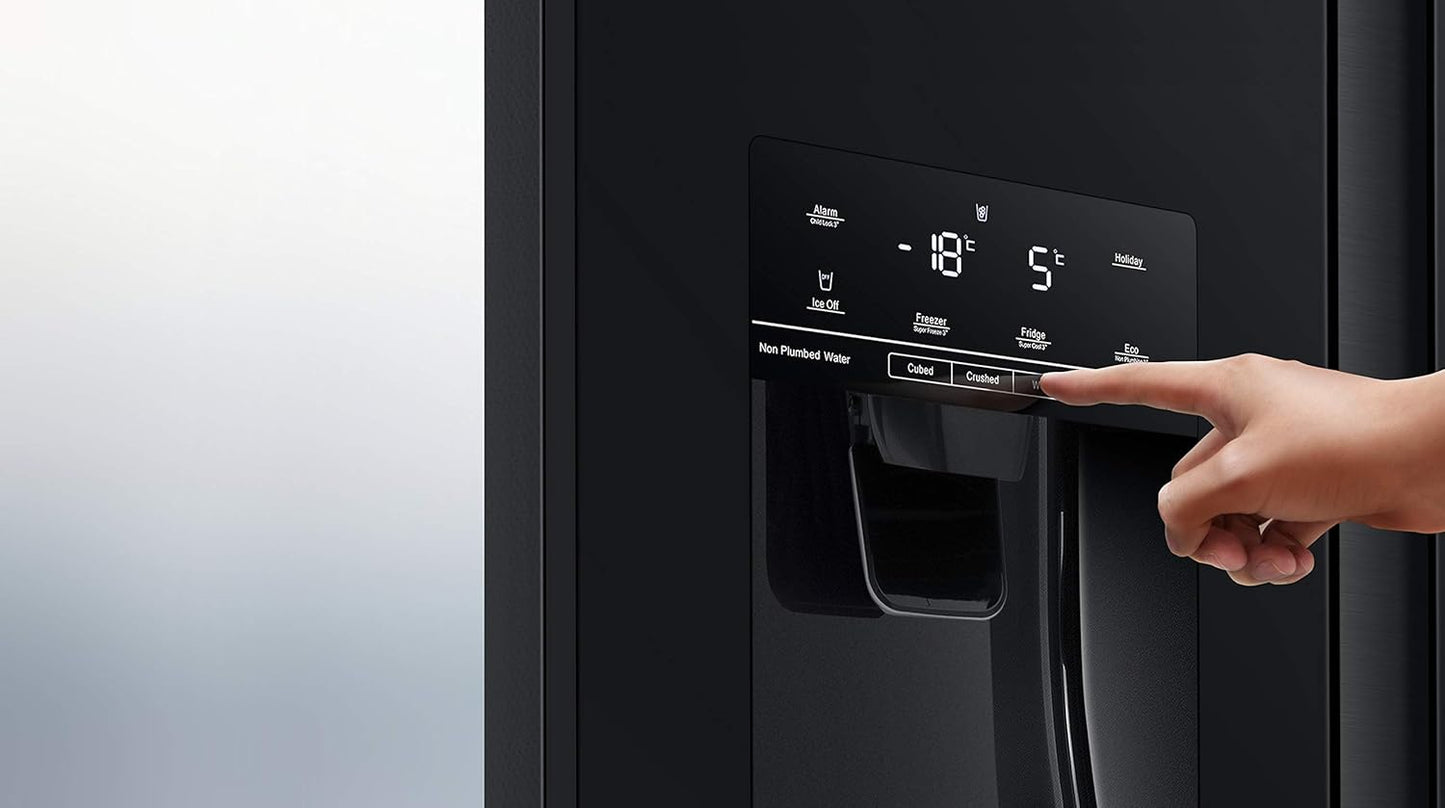 Hisense RS694N4TFE Frigo Américain Autoportante 562 L E Noir