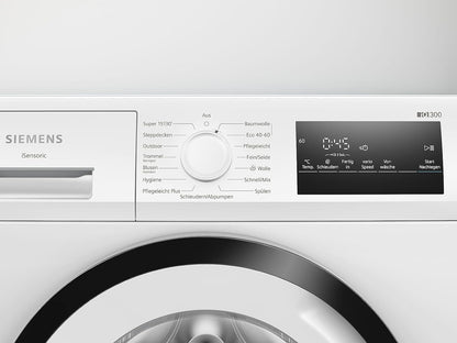 WM14N123 Iq300 Machine À Laver À Chargement Frontal Avec Capacité De 7 Kg, 1400 Tr/Min, Programme Extérieur, Programme D'Extérieur Simpletouch, Écran LED, Moteur Iqdrive, Blanc, 60 Cm