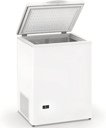 MBH - Congélateur Coffre Industriel 88 L Avec Couvercle Abattant, Thermostat Réglable, Serrure Et Isolation Efficace Pour Cuisine, Bar Et Restauration (600X530X835 Mm)