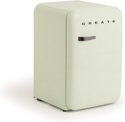 / RETRO FRIDGE 83.5 Black/Réfrigérateur Vert Avec Poignée Noire/Pratique Et Fonctionnel, Matériaux Résistants