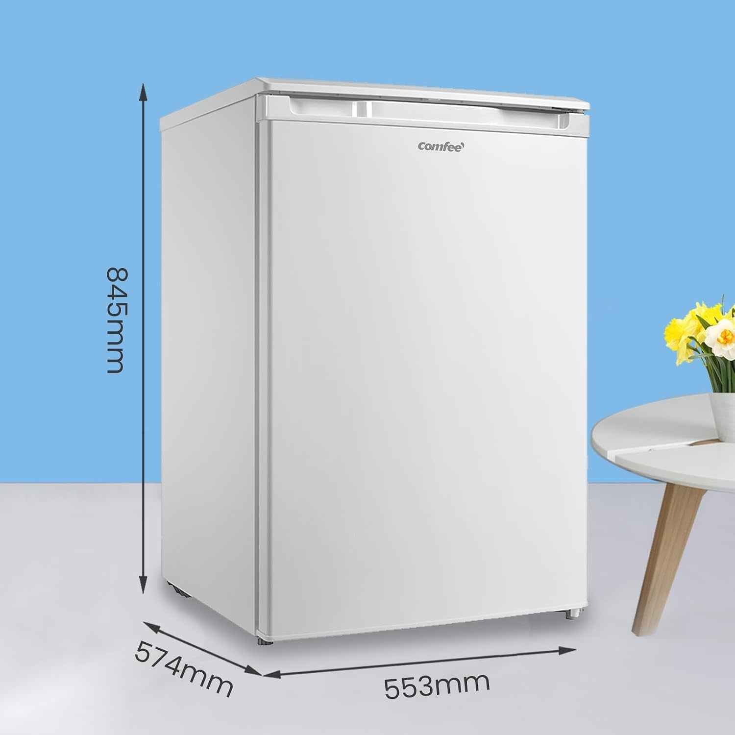113L Petit Frigo, Réfrigérateur Congelateur Avec Tiroir, Blanc | Combiné Compact, Inverter 35Db, Congélateur 4 Étoiles, Parfait Pour Studio, Chambre Ou Bureau