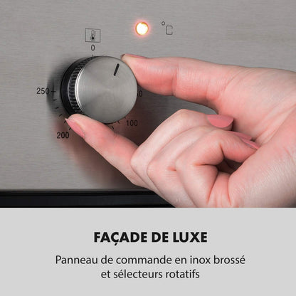 Kalahari - Four Encastrable, Électrique, Volume 68L, Classe D'Efficacité Énergétique A, 59,5 Cm, Plage De Température : 50-250°C, 7 Fonctions, 5 Inserts, Sécurité Enfant - Noir Cosmos