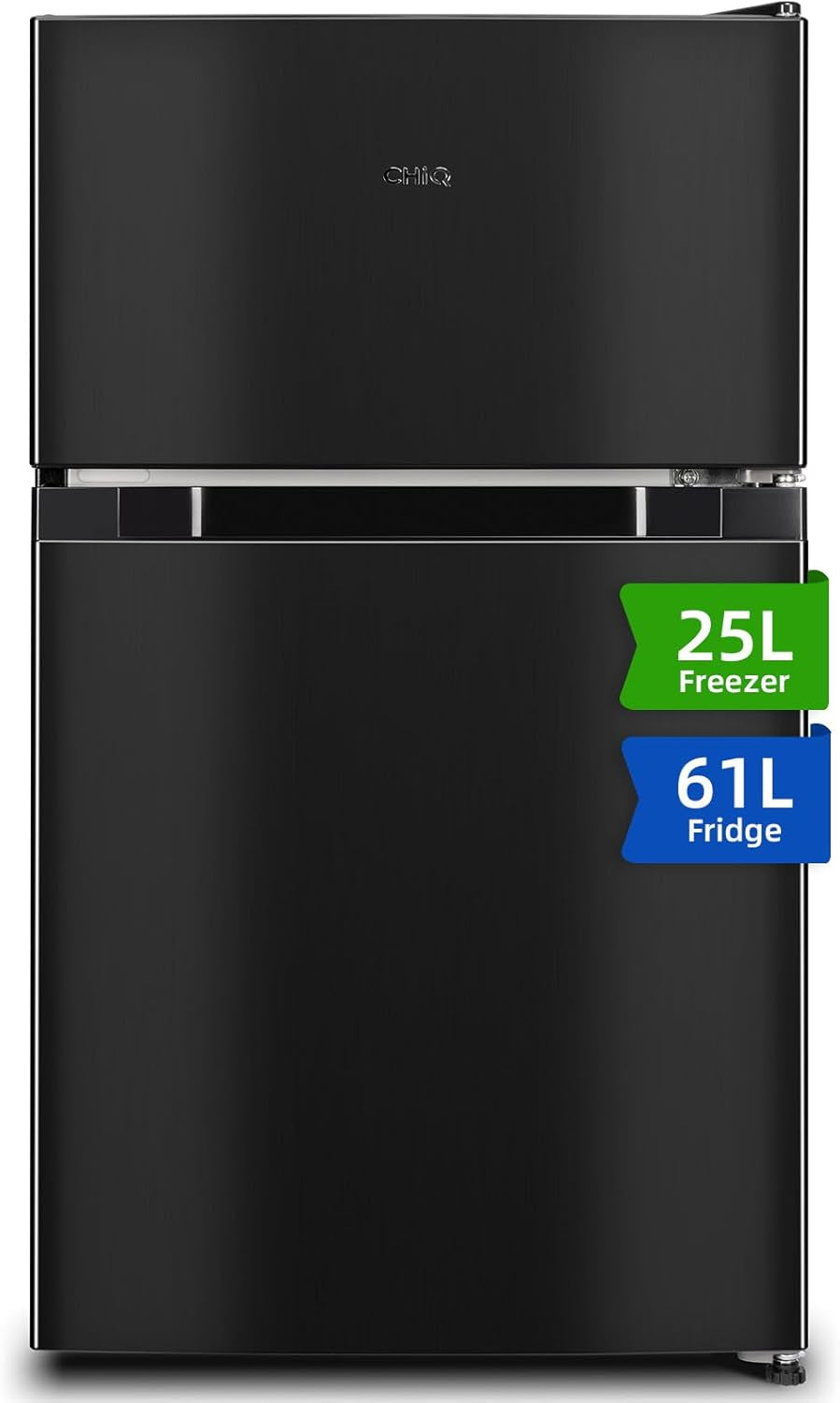 FTM86L4E Réfrigérateur Congélateur, 86 L (61/25), Petit Réfrigérateur Avec 2 Portes, Congélation 4 Étoiles, Casier À Bouteilles, Thermostats Réglables, Faible Bruit, Foncé 2023