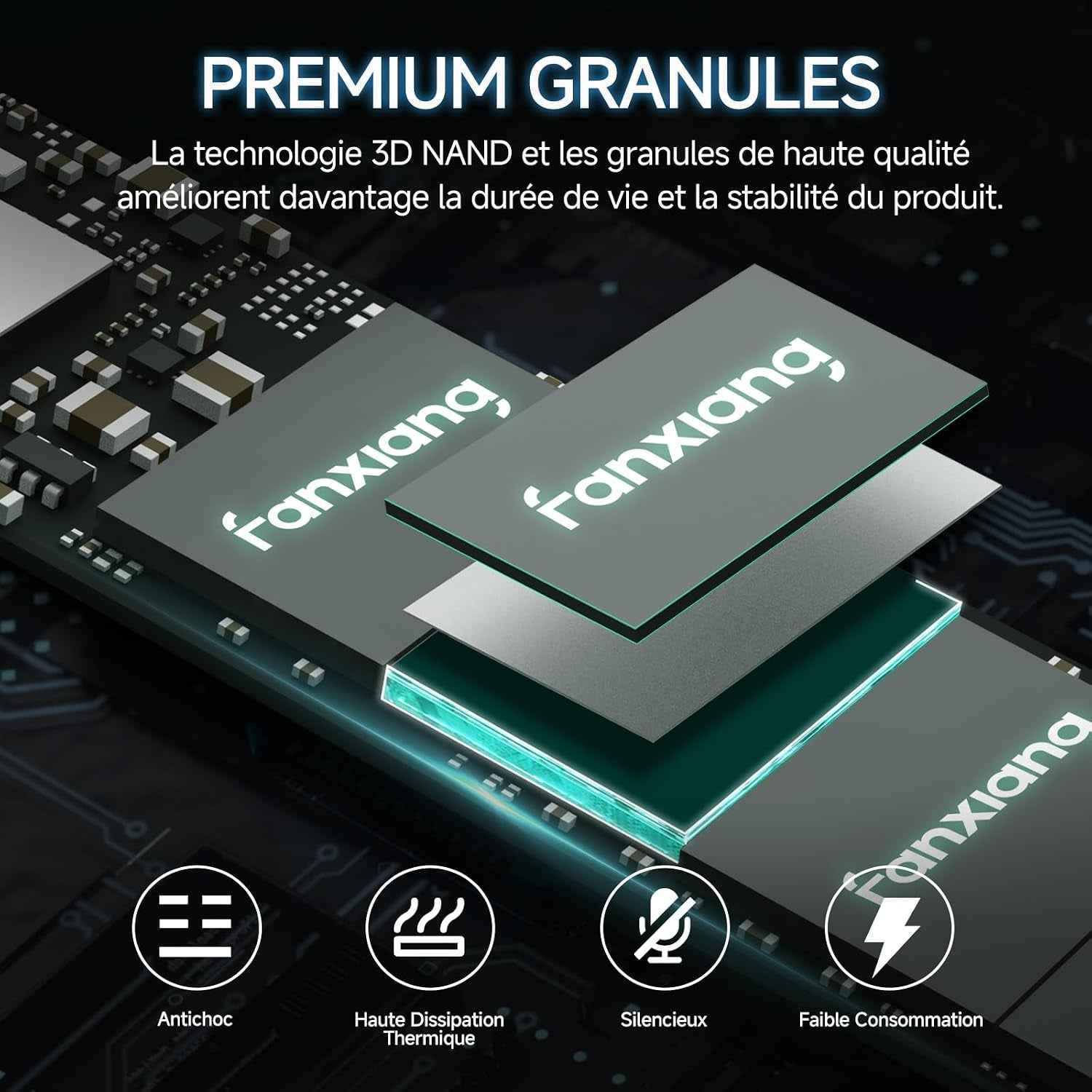 SSD Nvme 256Go SSD M.2 Pcie Gen3.0X4 2280 Disque SSD Interne 256Go, Jusqu'À 3000Mo/S En Lecture - Compatible Avec Notebook, Desktop, Pc(S500Pro)