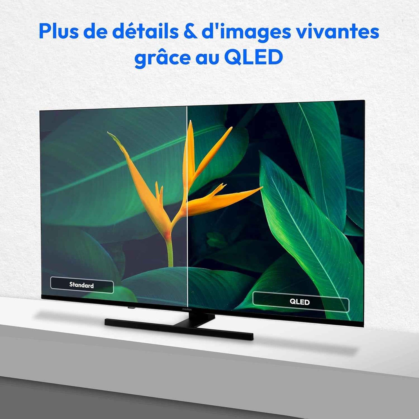 TV 43 Pouces 4K (108 Cm) QLED Television (Smart TV 4K, Dolby Vision HDR, VIDAA Store, Netflix, Prime Video, Disney+, DAZN, Paramount+, DTS X, Dolby Atmos, PVR, Bluetooth, MD 843600)