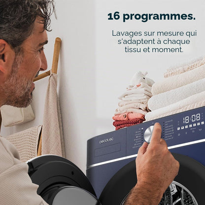 Lave Linge Frontal Bolero Dresscode 7150 Inverter A, Machine À Laver 7 Kg, 1400 Tr,Min, 12 Programmes, Classe A, Inverter Plus, Steam Max, Drum Clean, Départ Différé, Sécurité Enfant