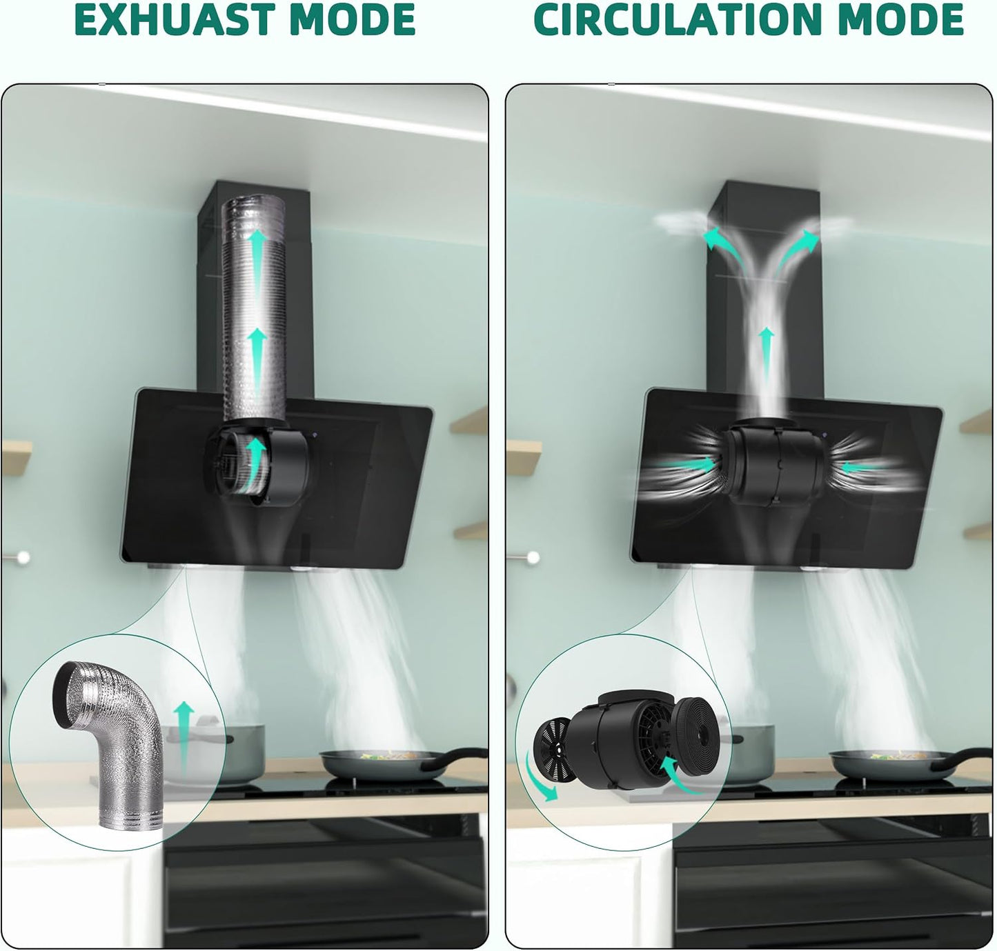 Hotte Aspirante 60Cm, Hotte Aspirante À Évacuation/Circulation D'Air Avec Touch Control,Led, Moteur Sans Balais,Silencieuse, Hotte Aspirante Puissante, Hotte Inclinée, Efficacité A++