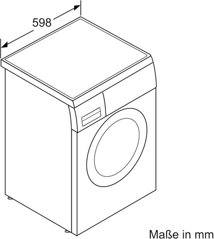 WUU28T48 Série 6 Machine À Laver Encastrable, 1 À 8 Kg, 1400 Tr/Min, Économie D'Énergie Et D'Eau, Speed Perfect Programmes Supplémentaires Pour Le Sport, Les Vêtements Foncés Et Les Vêtements De