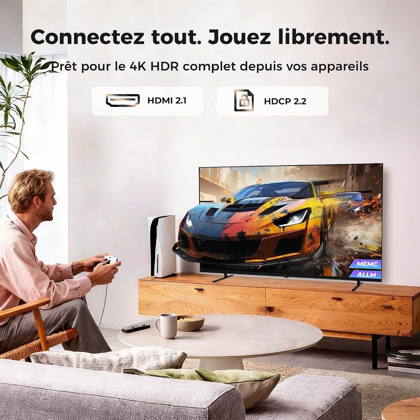 Smart TV 43 Pouces Téléviseur 4K UHD Google TV Écran Plat 60Hz MEMC | Image 4K HDR10, Dolby Vision, Son Immersif Dolby Atmos, Technologie MEMC Fluide, Chromecast Intégré, Google TV