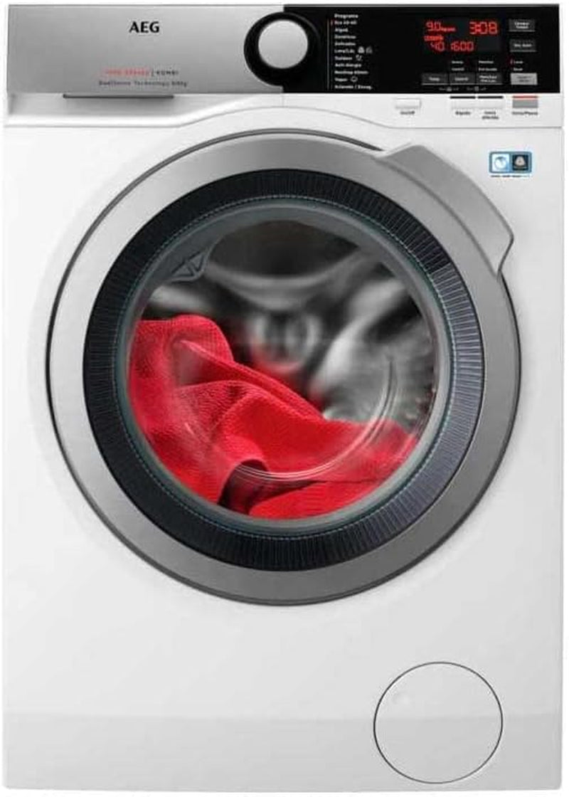 L7WEE962 Machine À Laver Libre Installation, Charge Frontale, Lavage, 9 Kg, Seca 6 Kg, 1600 Tr/Min, Série 7000, Moteur Inverter, Programme Nonstop, Panneau LCD, Porte Inox, Blanc, Classe E