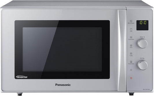 NN-CD575MEPG | Four 3 En 1 Combiné, 27L, Inverter, Chaleur Tournante À 100-220°C, Gril Quartz 1300W, Micro-Ondes 1000 W, Plat Crispy, Plateau Tournant 34 Cm, Argent – Version FR