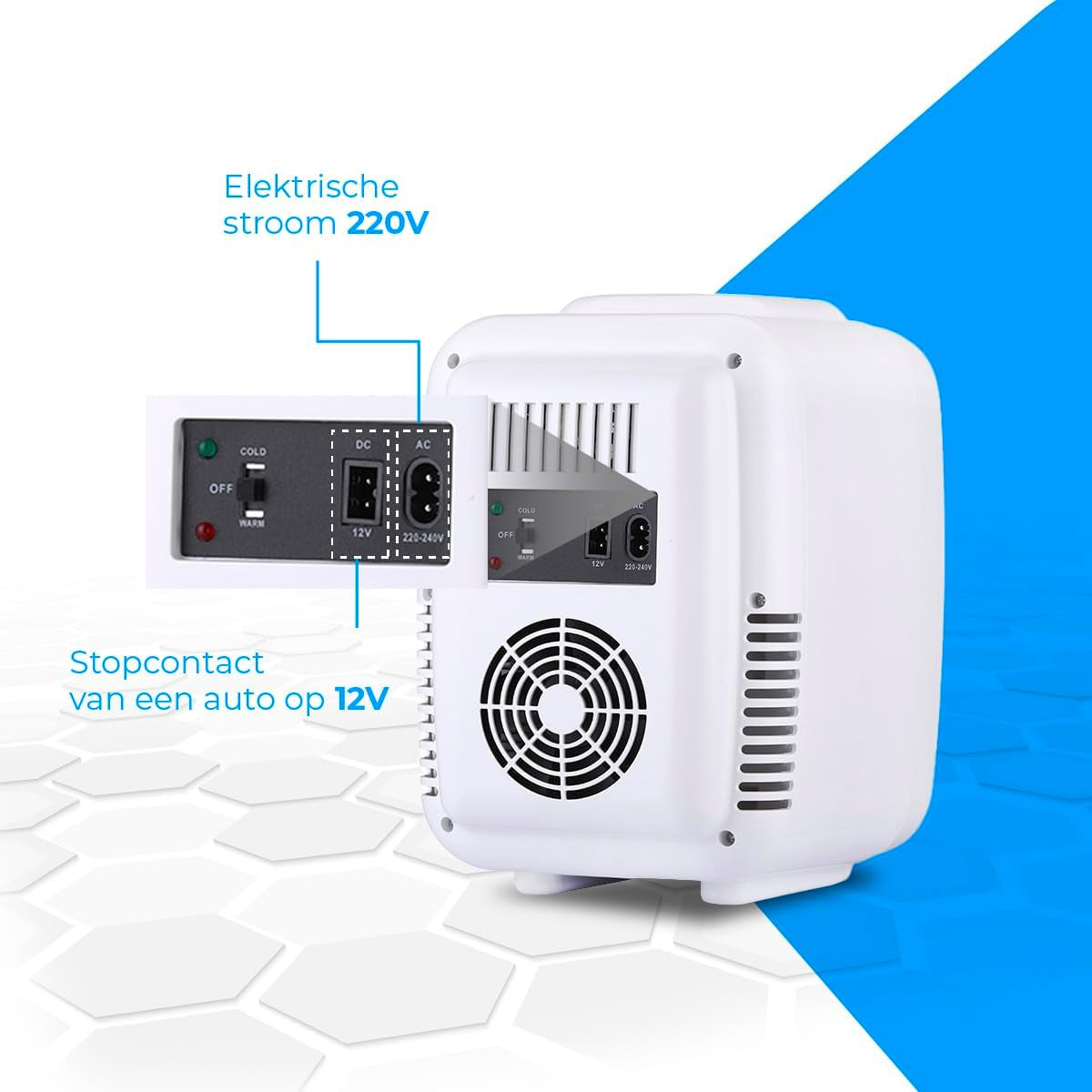 Mini Réfrigérateur Portable 4 Litres, Fonctionnement 12 V-220 V, Fonction De Refroidissement Et De Chauffage, Pour Cosmétiques Et Rafraîchissements