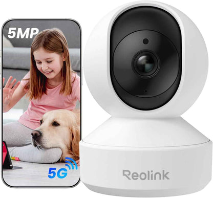 3K 5MP Caméra Surveillance Wifi Intérieure 360° PT, E1 Pro | Suivi Automatique, Détéction De Personne/Animal/Pleurs De Bébé, Wi-Fi 2,4/5 Ghz, Vision Nocturne, Audio Bidirectionnel.