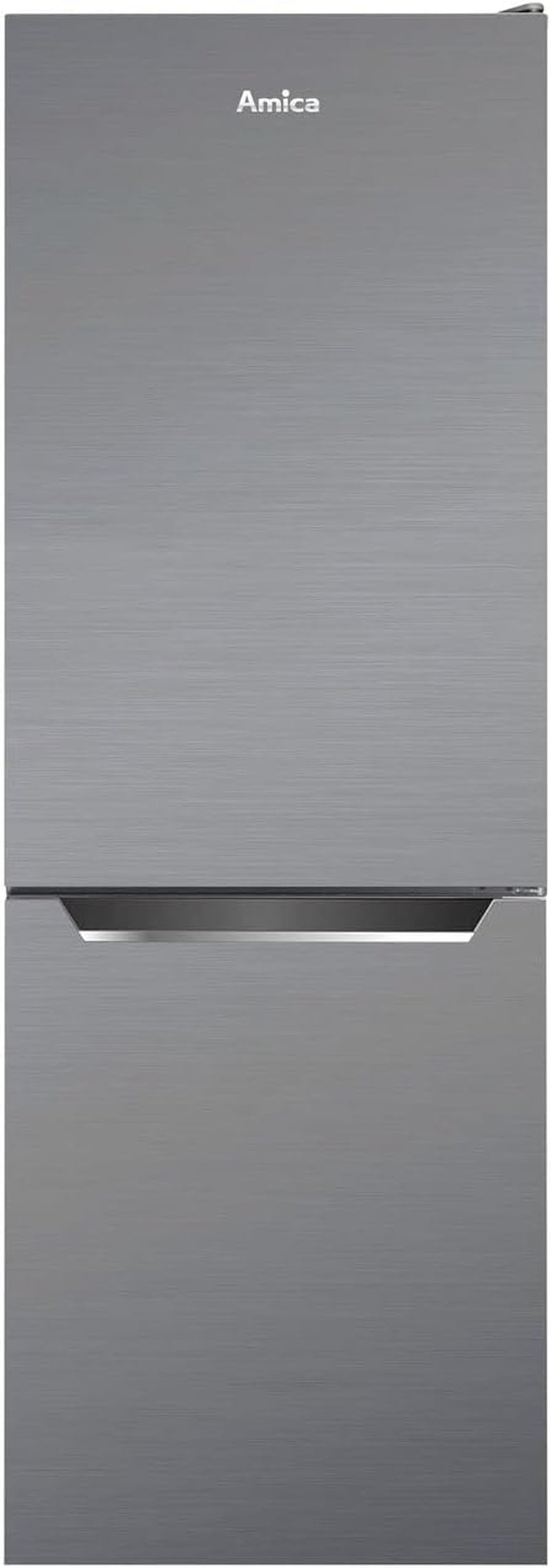 Amica KGCL 386 160 E Réfrigérateur-Congélateur Autoportante 227 L Acier Inoxydable