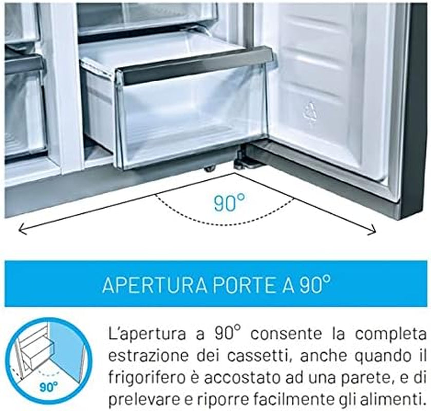 Réfrigérateur Américain CC83833X Inox A+ Total No Frost 417L - 83,6 Cm Largeur