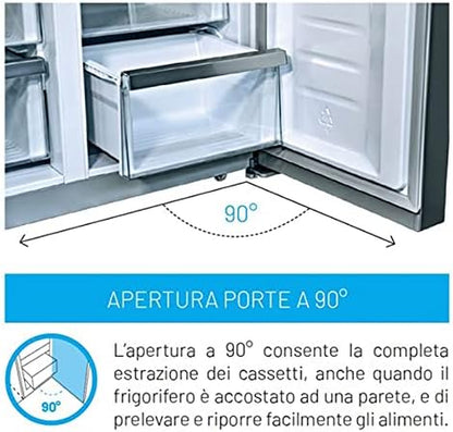 Réfrigérateur Américain CC83833X Inox A+ Total No Frost 417L - 83,6 Cm Largeur