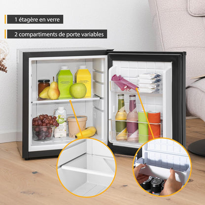 TZS First Austria Mini Frigo De Chambre 30L - Petit Frigo Pratique Et Compact - Idéal Pour Chambre, Bureau - Mini Réfrigérateur Économique En Énergie, Noir