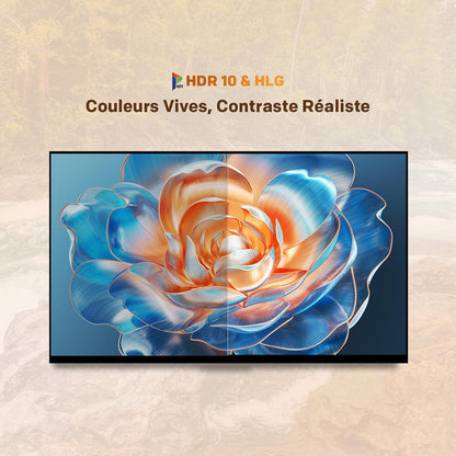 40 Pouces (100 Cm) Smart TV FHD Television LED, QLED, HDR 10 Dolby Audio Bluetooth 5,1 Tuner DVB-T/T2/C/S/S2 CI+ Low Blue Light, 1.5GB (40CTQH38Z, 2026 Nouveau Modèle)