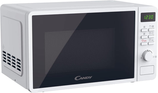 Idea CMGA20SDLWLI Four Micro-Ondes Gril 700W 20L Digital, Fonctions Gril Et Décongélation, 8 Menus Auto, Cuisson Express, Plateau Tournant, 5 Niveaux De Puissance, Grille Métal, Blanc