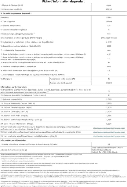 Ipad Mini (A17 Pro) : Écran Liquid Retina 8,3 Pouces, 128 Go, Wi-Fi 6E, Caméras Avant/Arrière 12 Mpx, Touch ID, Autonomie D’Une Journée - Gris Sidéral