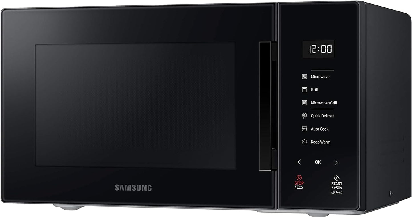 MG23T5018AK Four À Micro-Ondes, 23 L, 1100 W, Cuisson Automatique Et Home Dessert, Design Verre, Noir