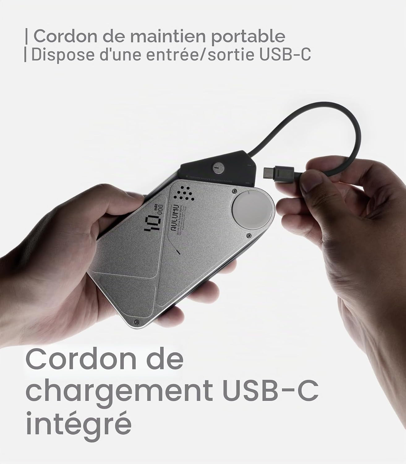 M10 Batterie Externe Magsafe, 10000Mah Chargeur Portable | Câble Rétractable Intégré Batterie Externe Magnétique | Compatible Avec Iphone 17/16, Macbook, Samsung, Apple Watch, Etc