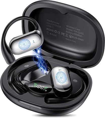 AI Écouteurs Traduction Instantanée 198 Langues 80H Bluetooth 6.1 | Oreillette Traducteur 8 Modes Affaires Voyage Étude, Noir