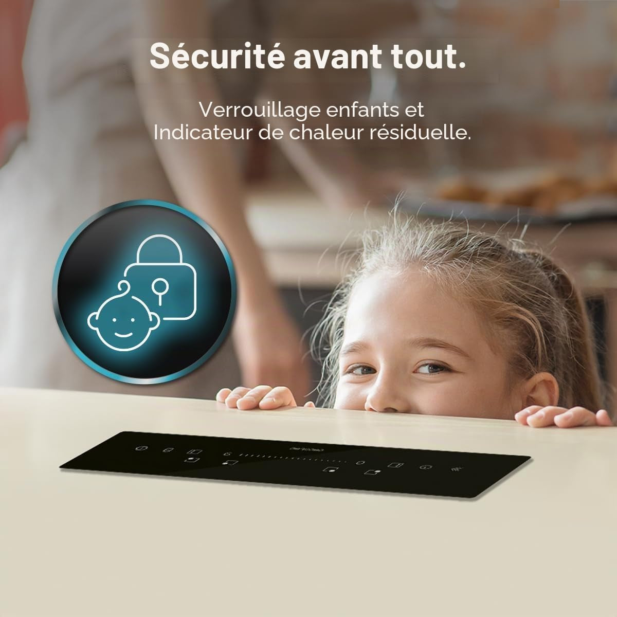 Plaques Invisibles Induction Bolero Squad I 4300 Invisible Fullflex | Puissance 7200 W, Télécommande Avec Slider, 4 Foyers Individuels Ou 2 Zones Flex, 9 Niveaux De Puissance, Fonction Booster
