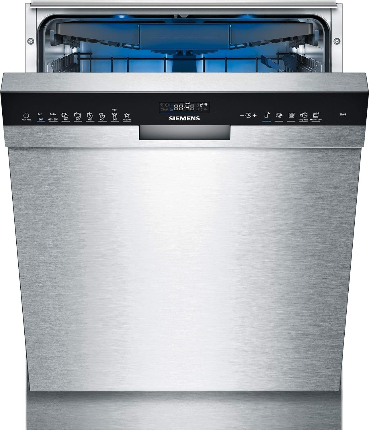 SN45ZS49CE Iq500 Lave-Vaisselle Sous Plan, Classe C, 75 Kwh, 14 MGD, Séchage Zéolite, Compatible Smart Home via Home Connect, Glasszone Dans Le Panier Supérieur