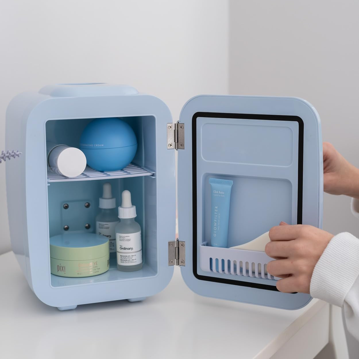 Mini Frigo 4L - Petit Frigo, Mini Frigo De Chambre 12V/220V, Mini Frigo Cosmetique, Fonction Chaud Et Froid, Mini Refrigerateur, Frigo Mini