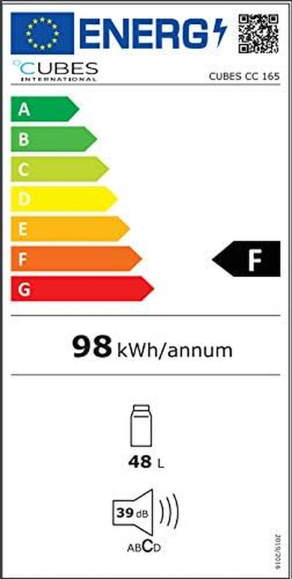 °CUBES Coca-Cola/Hus-Cc 165 Réfrigérateur À Bouteilles, Hauteur : 51 Cm, 98 Kwh/An, Capacité : 48 L