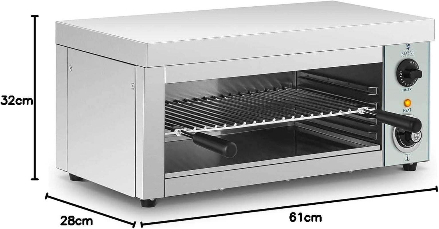 Salamandre Toaster Electrique Grill Cuisine RCES-2000-EGO (2.000 W, 32 X 61 X 28,50 Cm, 1 Élément Chauffant Infrarouge)