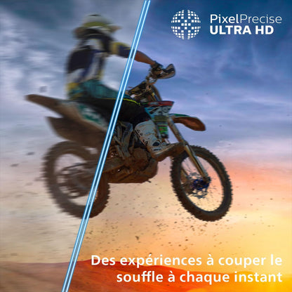 Philips Ambilight 43PUS8200 4K LED Smart TV - Écran 43 Pouces Avec Plateforme Pixel Precise Ultra HD, Titan OS Et Son Dolby Atmos, Compatible Alexa Et Assistant Vocal Google