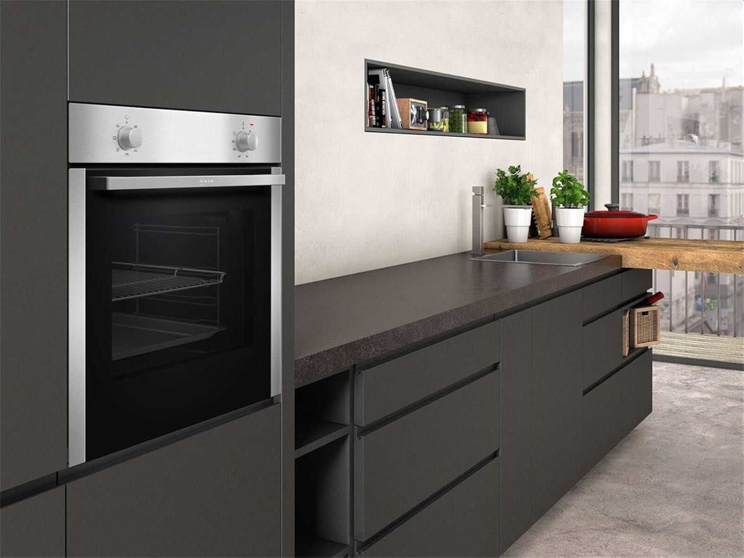 Neff B1DCA0AN0 Four 71 L a Acier Inoxydable