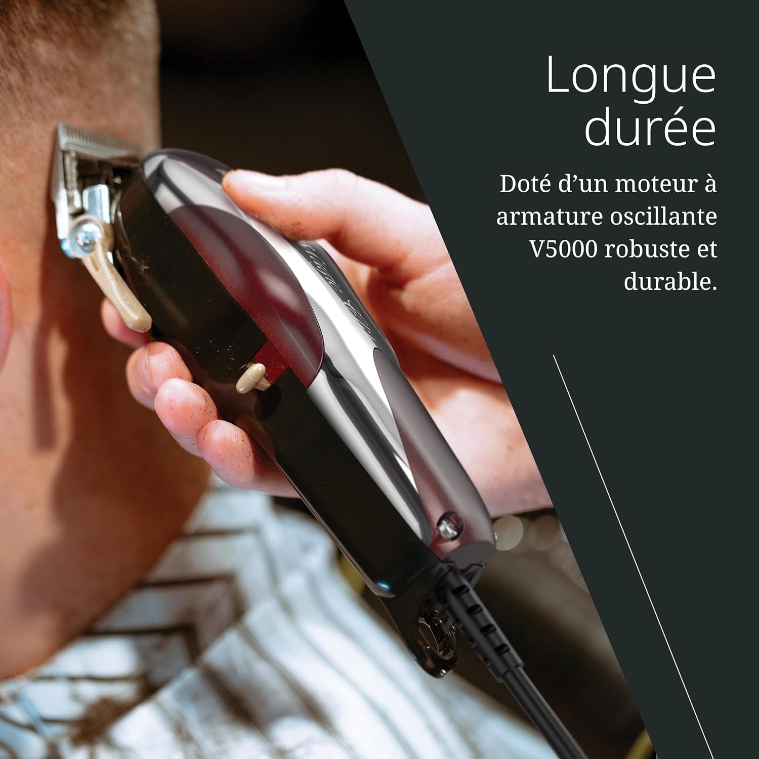 Magic Clip, Tondeuse Filaire Pour Fondus Et Détails | Tondeuse Filaire, Moteur V5000 Haute Performance, Longueur Réglable 0,5 À 1,2 Mm, 8 Peignes, Pour Fondus Précis