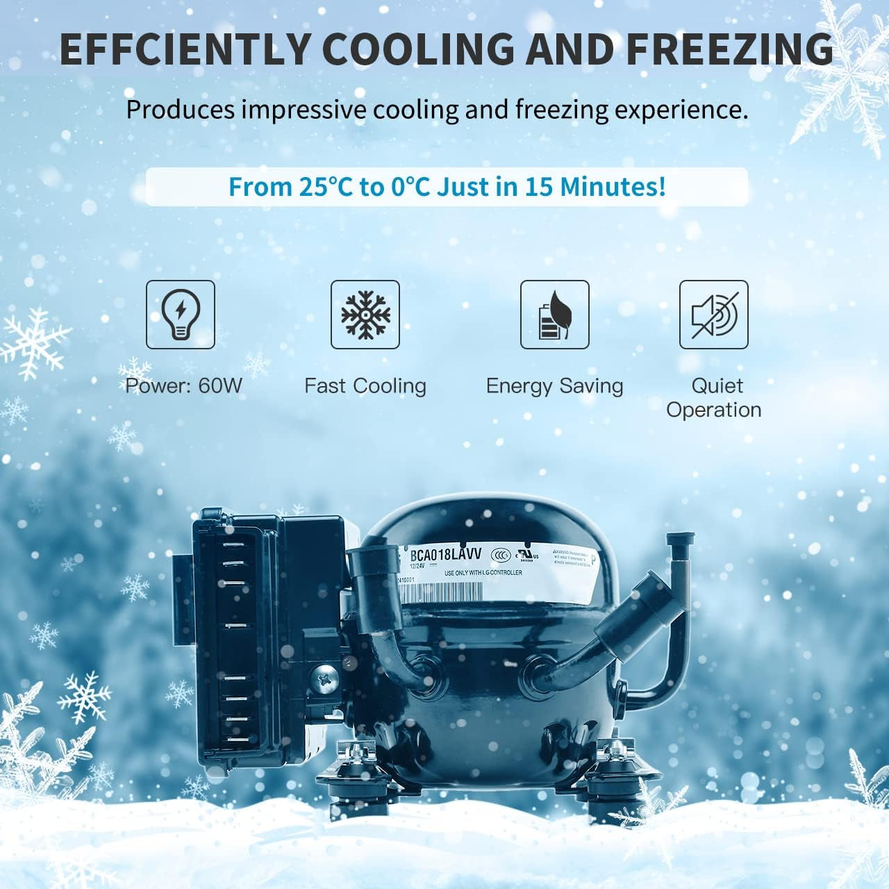 T36 36L Glaciere Électrique À Compression, 12/24V Réfrigérateur De Voiture Portable Congélateur Et Réfrigérateur Pour Maison, Dortoir, Camping