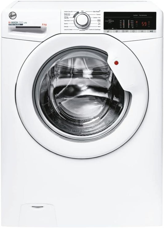 H3W 48TE-11 H-WASH 300 LITE Machine À Laver 8 Kg, 1400 Tr/Min, Connectivité NFC, Chargement Frontal, Autonome, 85-52-60 Cm, Blanc, Classe D