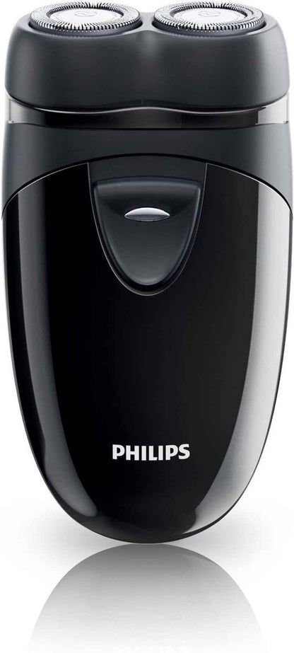 Norelco Travel Men'S Shaver with Close-Cut Technology and Independent Floating Heads, Self-Sharpening Blades, 2 X AA Batteries Included by Phillips Norelco