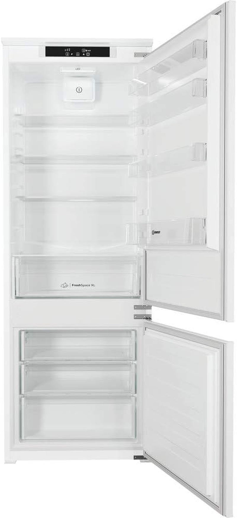 INDESIT Réfrigérateur Congélateur Encastrable IND401, 400 Litres, Air Brassé, Largeur 69Cm,
