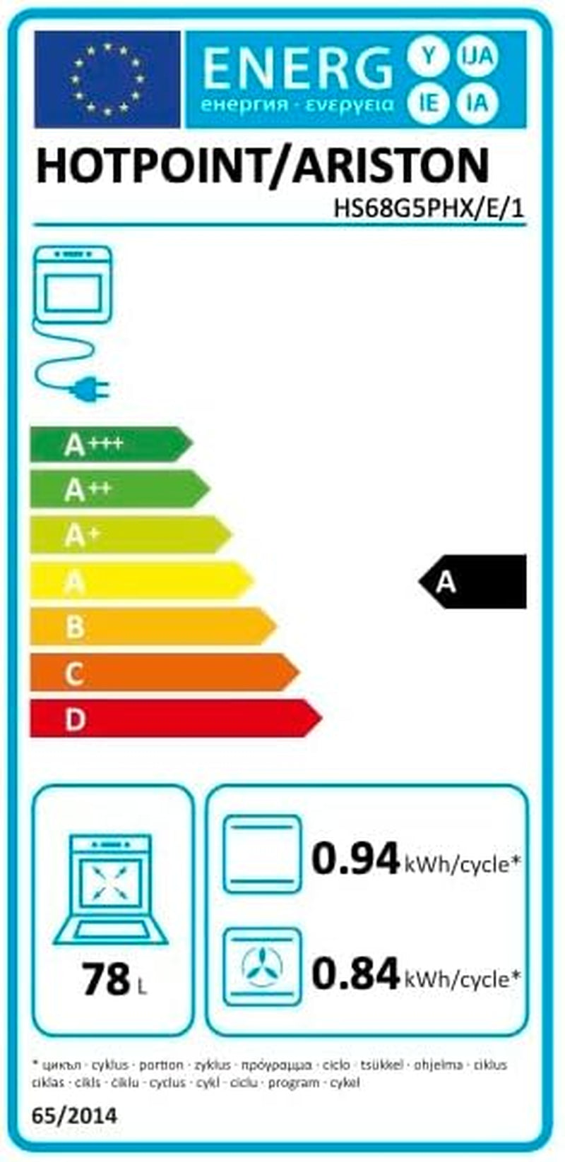 Hot Point Cuisine À Gaz Avec Four Électrique 60 X 60 X 84 Cm Inox À Installation Libre Avec 4 Feux, Four Ventilé Et Cuisson À La Vapeur Classe A