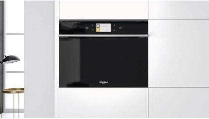 Four Encastrable Vapeur Whirlpool W11MS180 - Four Multifonction Combiné Vapeur Chaleur Tournante + Vapeur / 29 Litres / Classe a / Inox / Four Connecté / Porte Tempérée (3 Vitres) / Hauteur 45 Cm