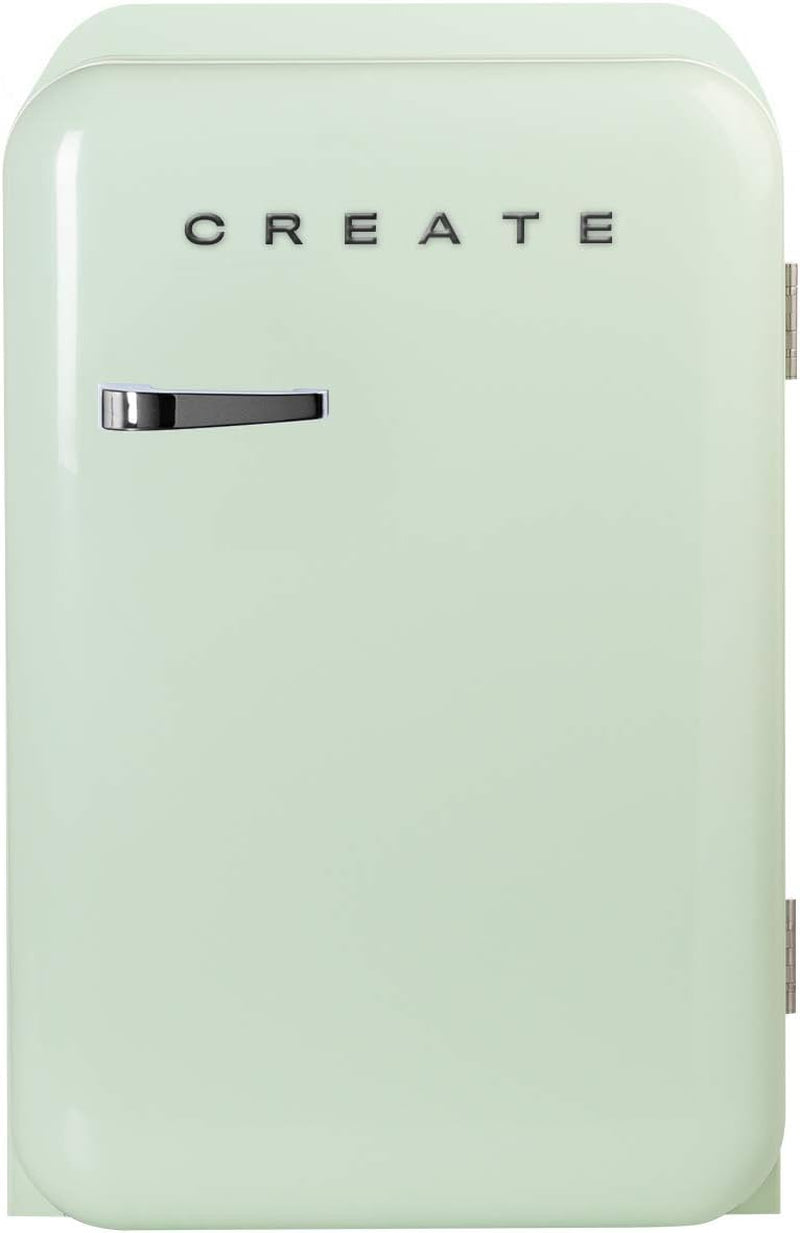 / RETRO FRIDGE 83.5 Silver/Réfrigérateur Vert Avec Poignée Argent/Pratique Et Fonctionnel, Matériaux Résistants