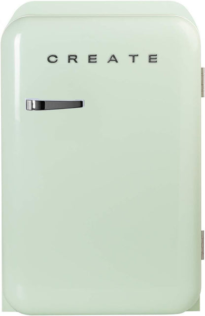/ RETRO FRIDGE 83.5 Silver/Réfrigérateur Vert Avec Poignée Argent/Pratique Et Fonctionnel, Matériaux Résistants