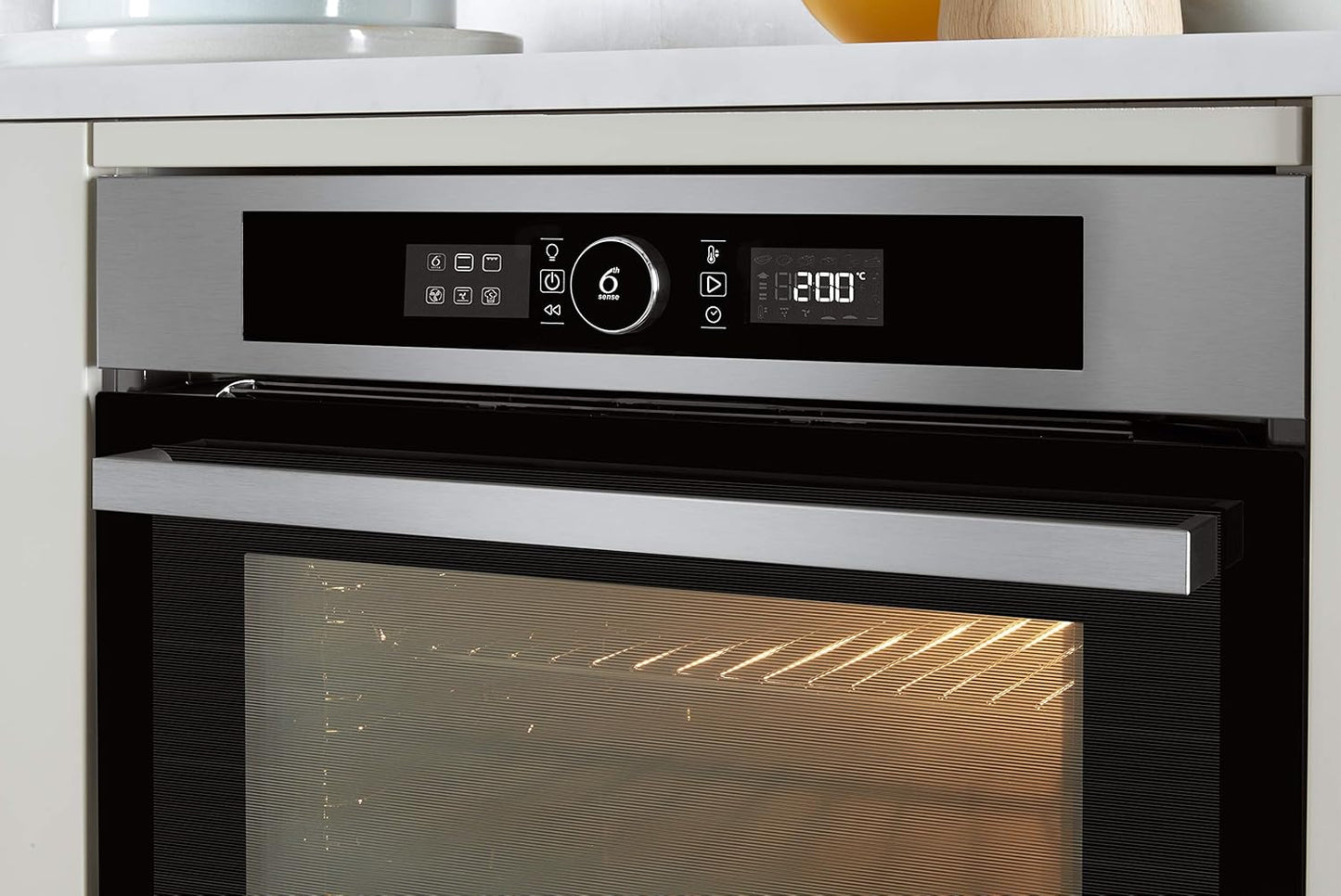 Whirlpool AKZ9635IX Four Encastrable - Multifonction, Chaleur Tournante Ou Pulsée, 73L, Porte Froide (4 Vitres), Inox, Noir, Classe A+